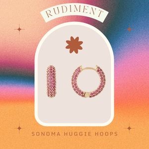 Rudiment “Sonoma” 14k Plated Huggie Earrings